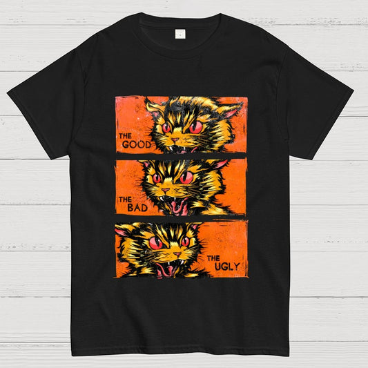 The Good The Bad The Ugly Cat Geek T-Shirt