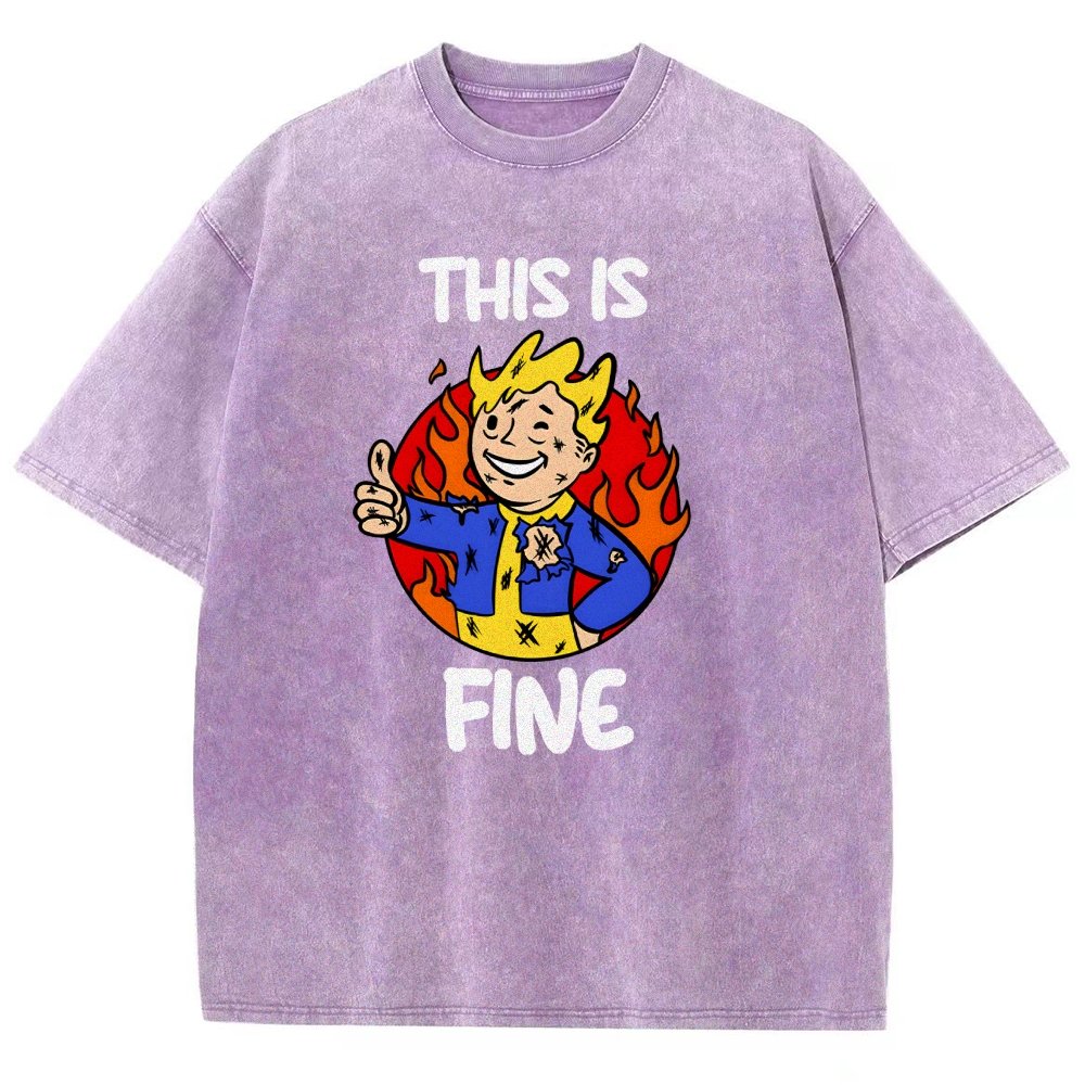 This Is Fine Vintage Distressed T-shirt