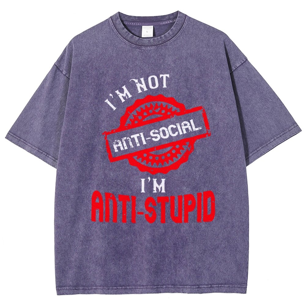 Anti-Stupid Vintage Distressed T-shirt