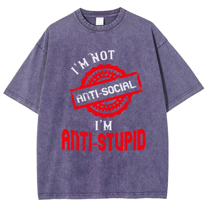 Anti-Stupid Vintage Distressed T-shirt