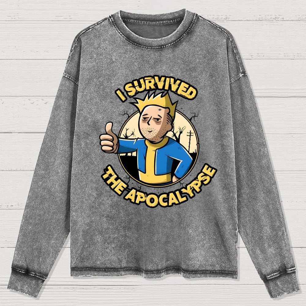 I Survived the Apocalypse Washed Long Sleeve Tee