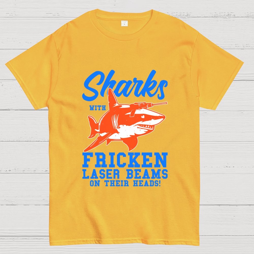 Sharks with Laser beams Geek T-Shirt