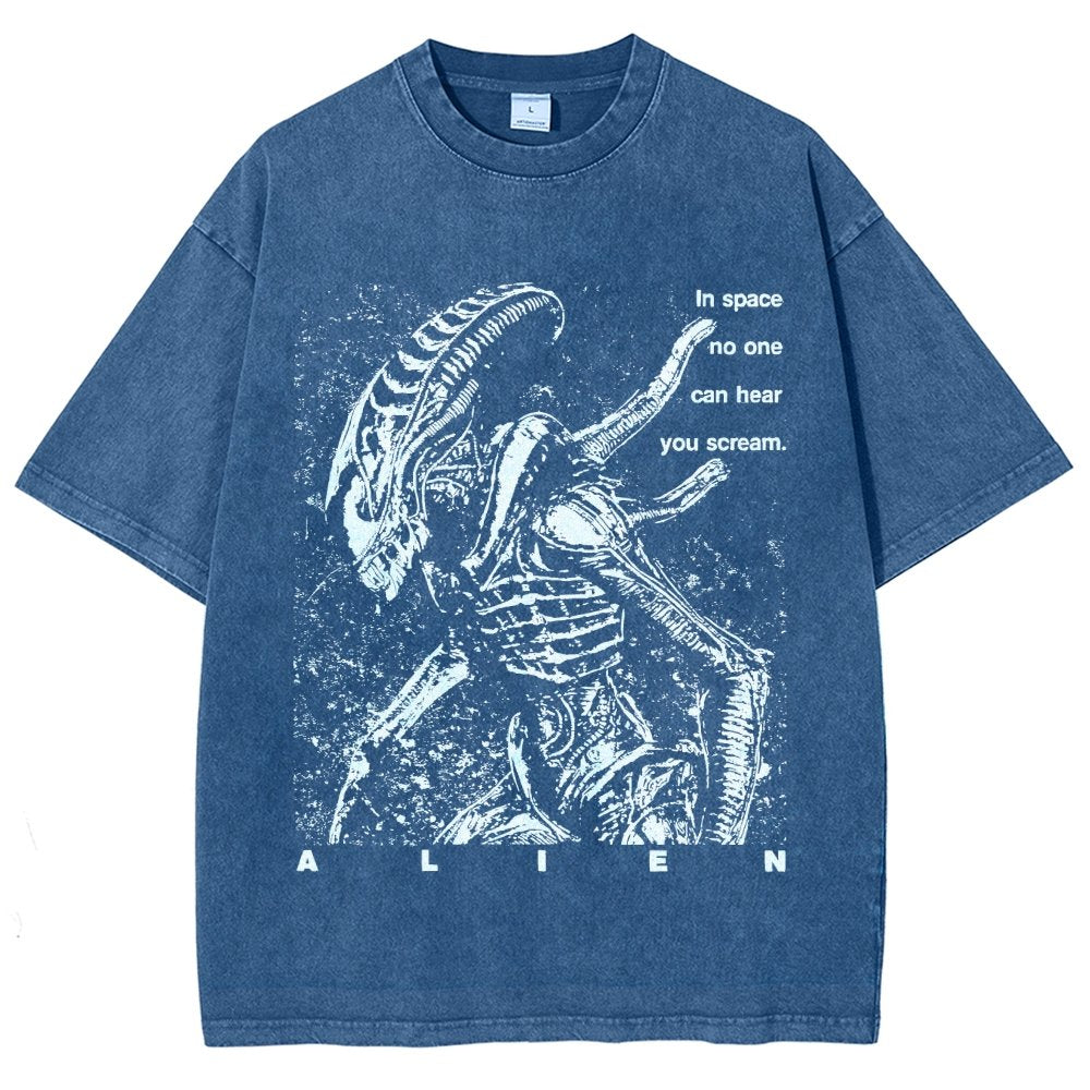 No One Can Hear You Scream Vintage Distressed T-shirt