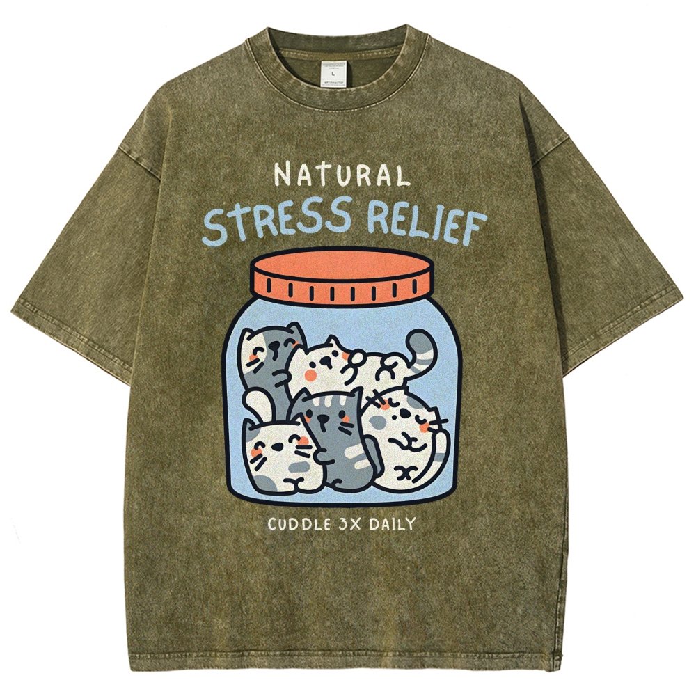 Natural Stress Relief Vintage Distressed T-shirt