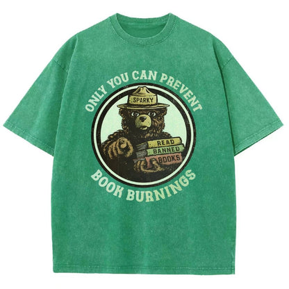 Only You Can Prevent Book Burnings Vintage Distressed T-shirt