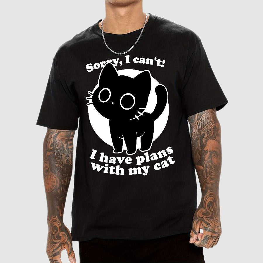 I Like Cats Not People - Cute Irony Pet Geek T-Shirt