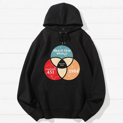 You Are Here Geek Cotton Hoodie