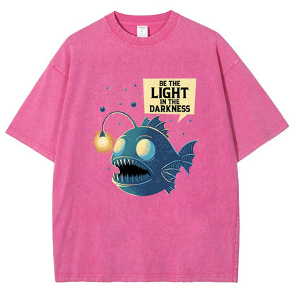Funny Anglerfish Vintage Distressed T-shirt