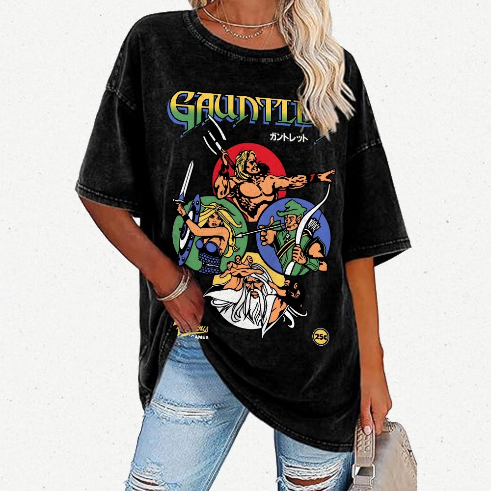 Gauntlet Retro Vintage Arcade Gaming Vintage Distressed T-shirt