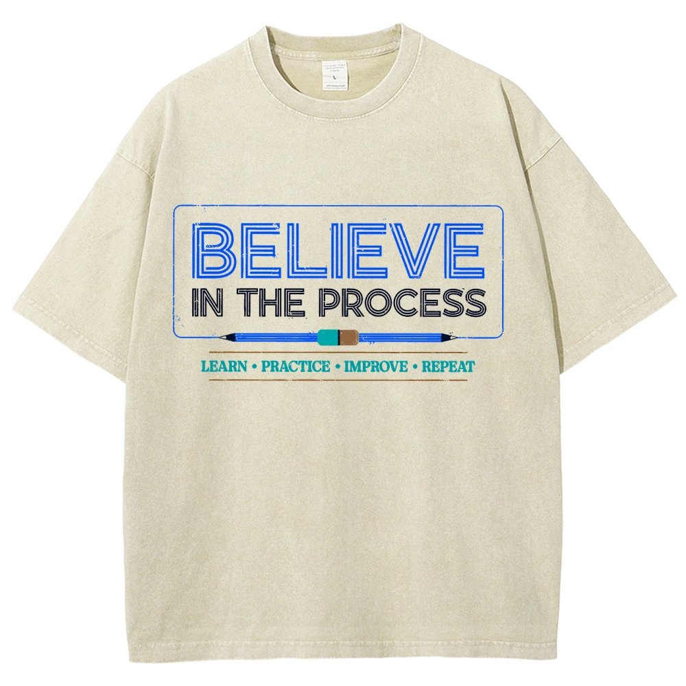 Believe in the Process Vintage Distressed T-shirt