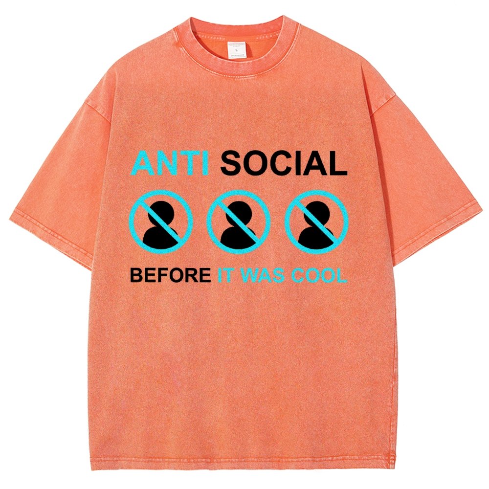 Anti-Social Before It Was Cool Vintage Distressed T-shirt