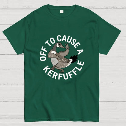 Off To Cause A Kerfuffle Goose Art Print Geek T-Shirt