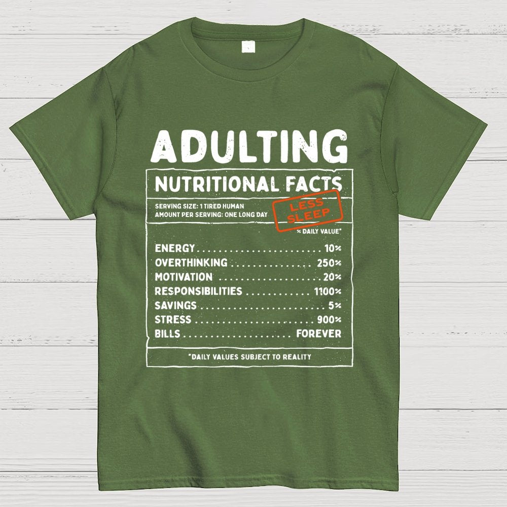 Adulting Facts Geek T-Shirt