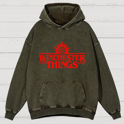 Winchester Things Vintage Distressed Hoodie