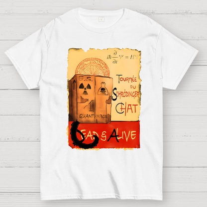 Tournee Du Schrodinger Chat Geek T-Shirt