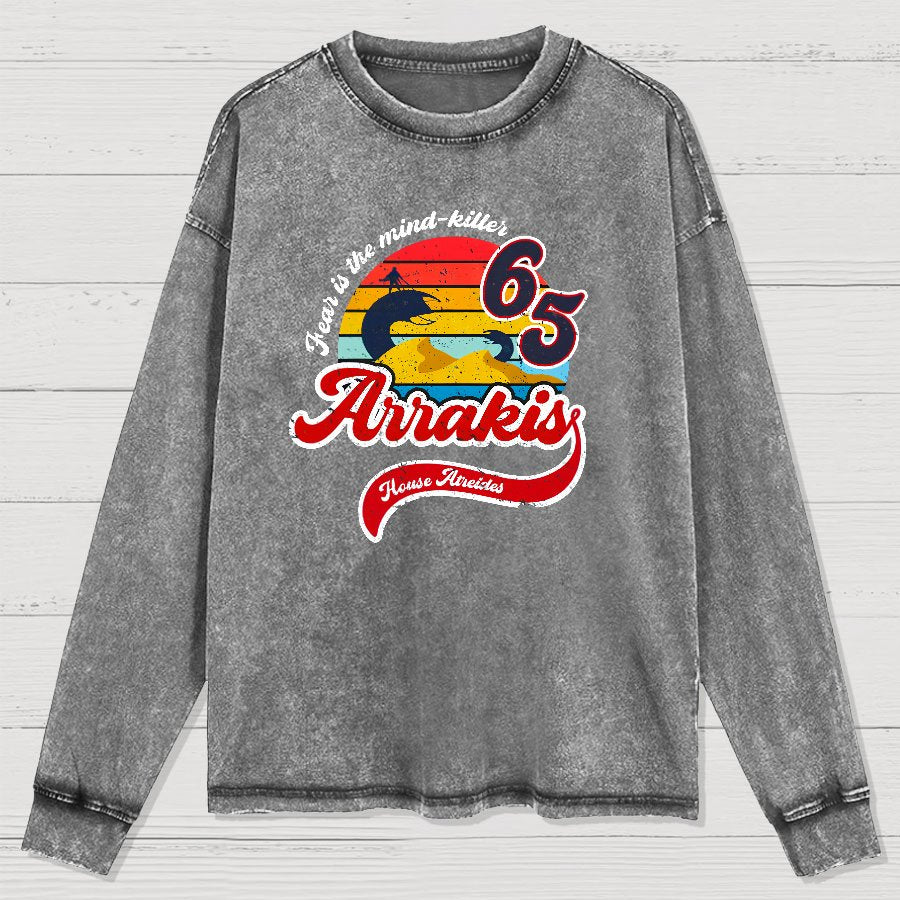 Fear Is The Mind Killer Nerdy Washed Long Sleeve Tee