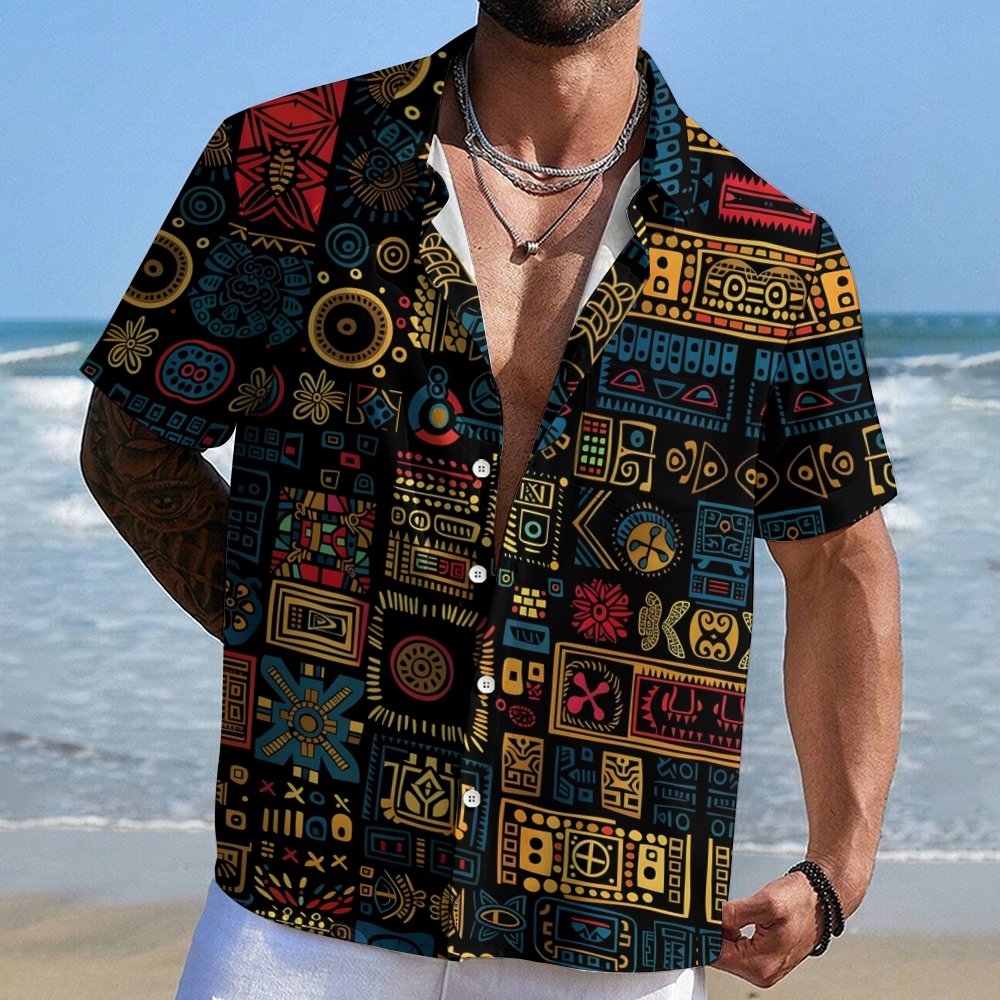 Mysterious Egyptian Ancient Art Prints Geek Hawaiian Shirt