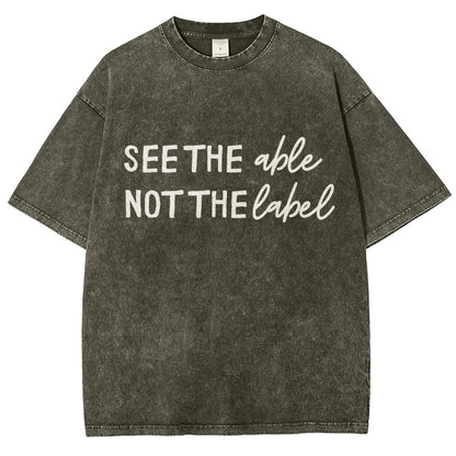 See the Able Not the Label Autism Vintage Distressed T-shirt