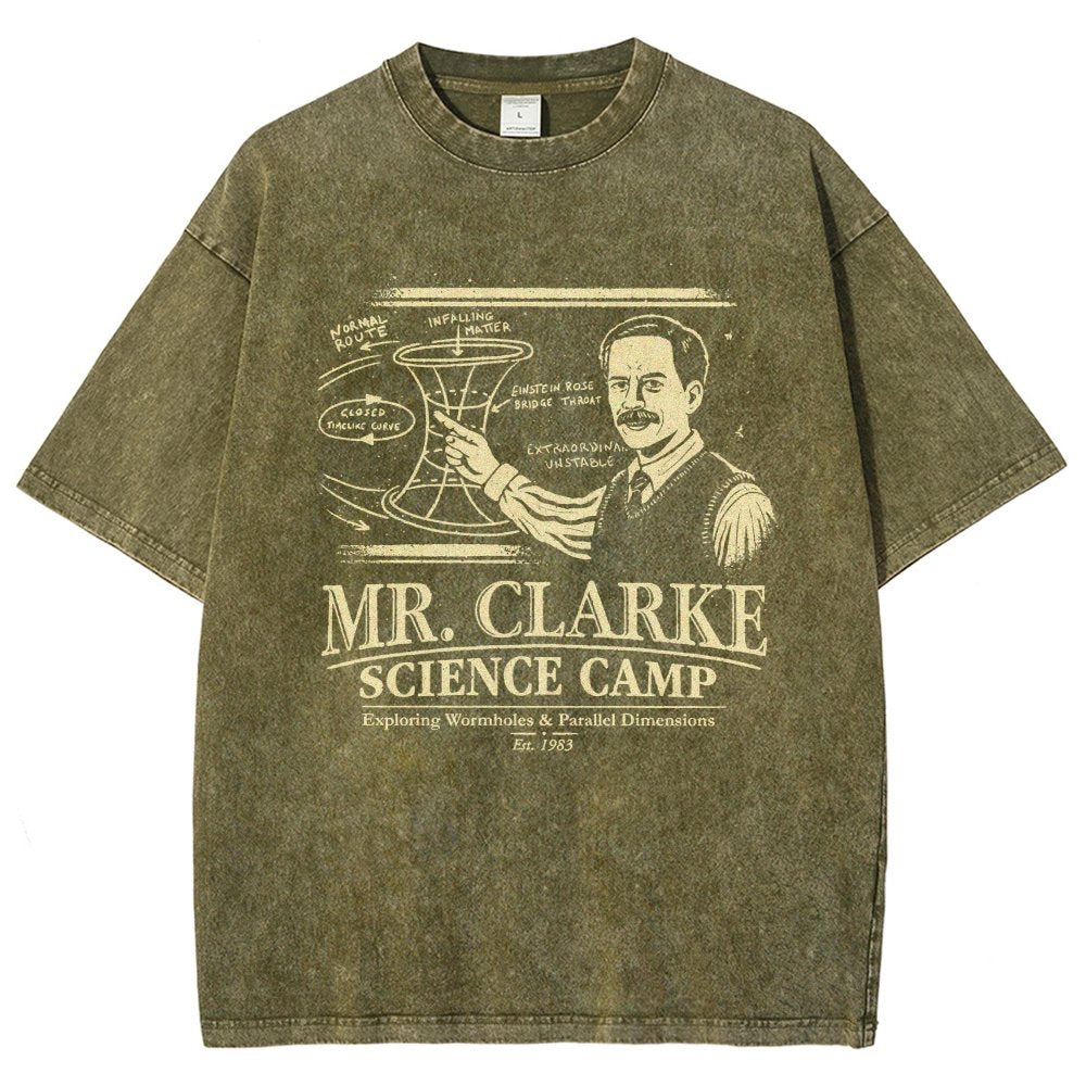 Mr. Clarke – Science Camp Vintage Distressed T-shirt