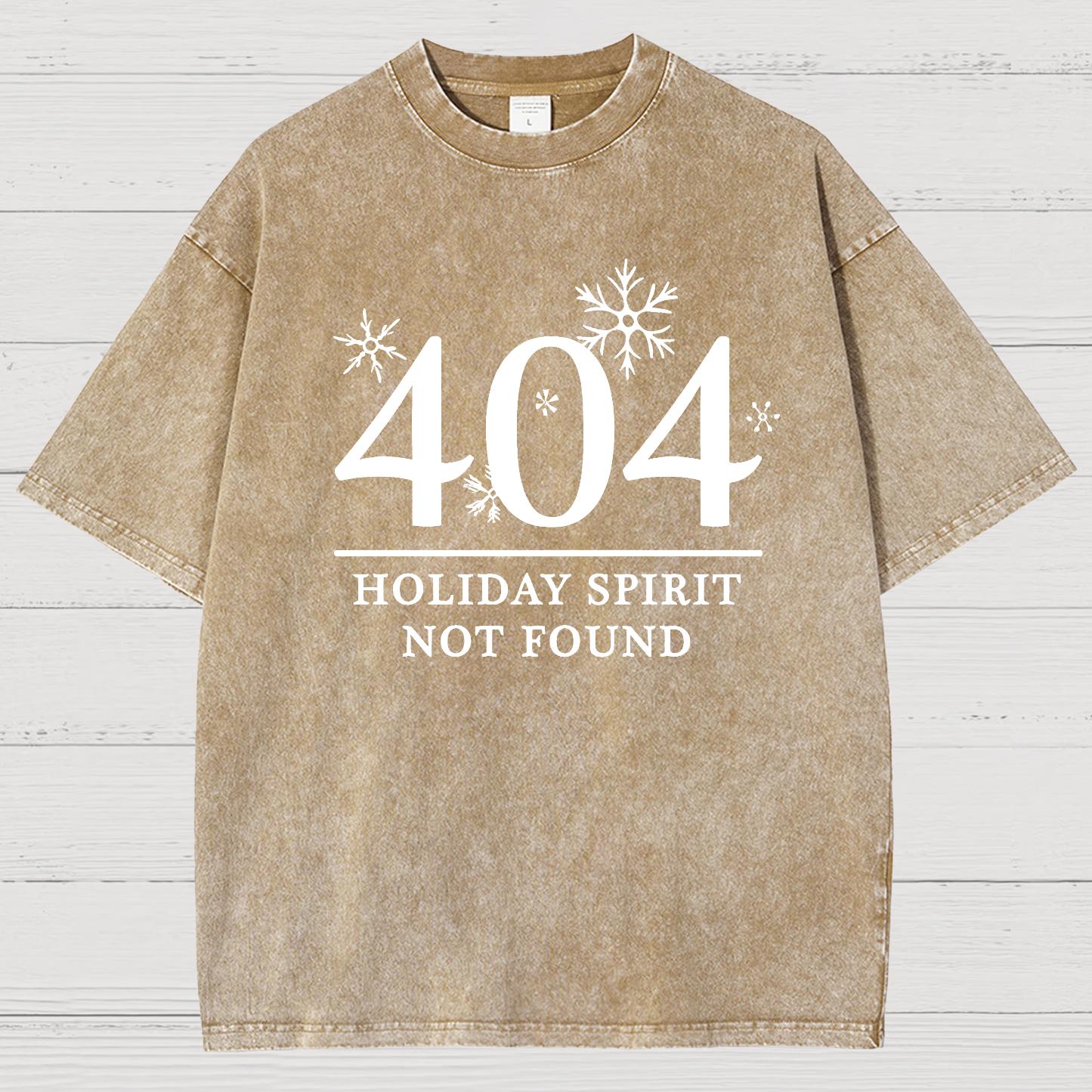 404 Holiday Spirit Not Found Vintage Distressed T-shirt