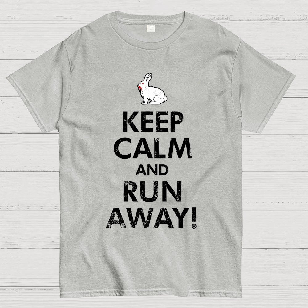 Keep Calm and Run Away! Unisex Geek T-Shirt
