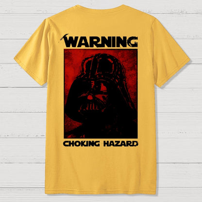 Warning Choking Hazard Back Printing Geek T-Shirt
