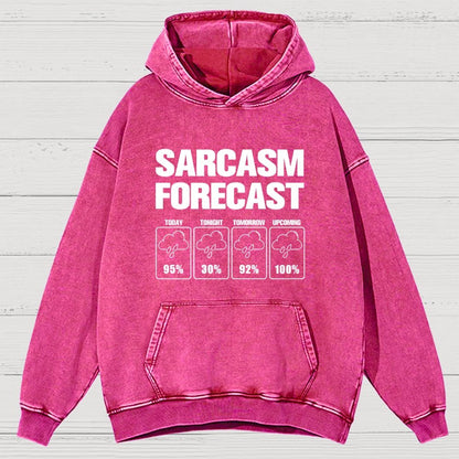 Sarcasm Forecast Vintage Distressed Hoodie