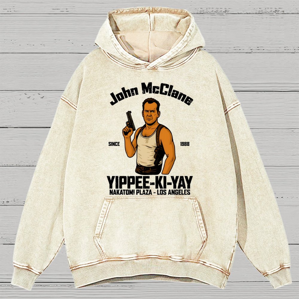 Yippee Ki Yay Vintage Distressed Hoodie