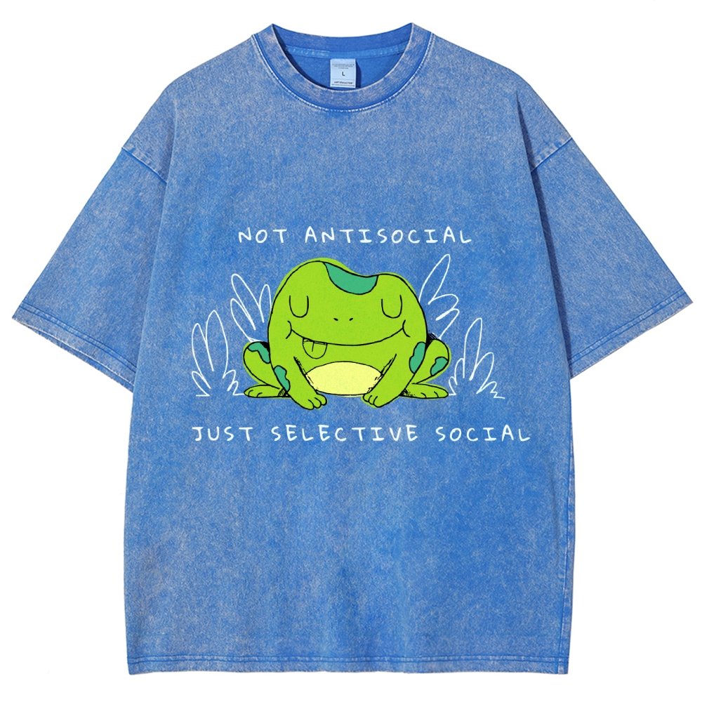 Not Antisocial... Just Selective Social Vintage Distressed T-shirt
