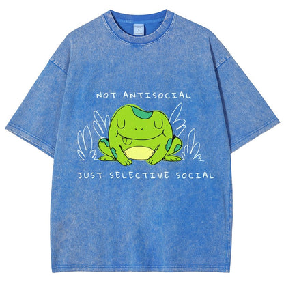 Not Antisocial... Just Selective Social Vintage Distressed T-shirt