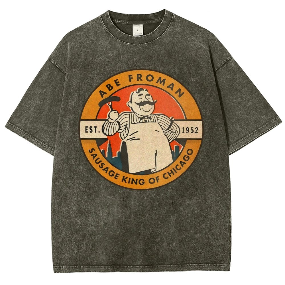 Al Froman - The Sausage Pro of Chicago-1952 Vintage Distressed T-shirt
