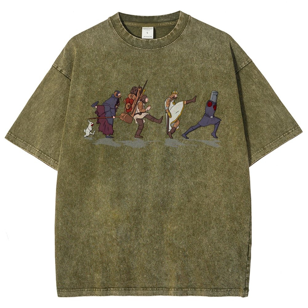 Walking Toward the Grail Vintage Distressed T-shirt