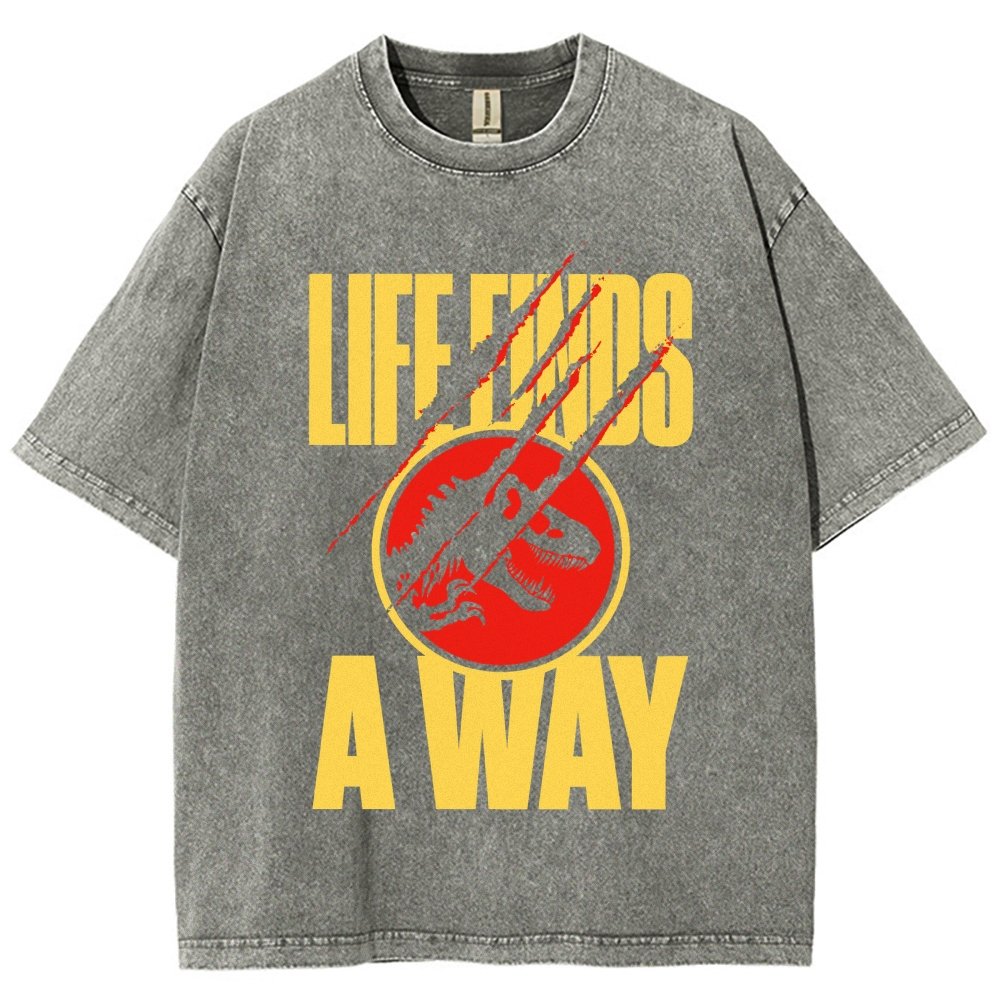 Life finds a way Vintage Distressed T-shirt