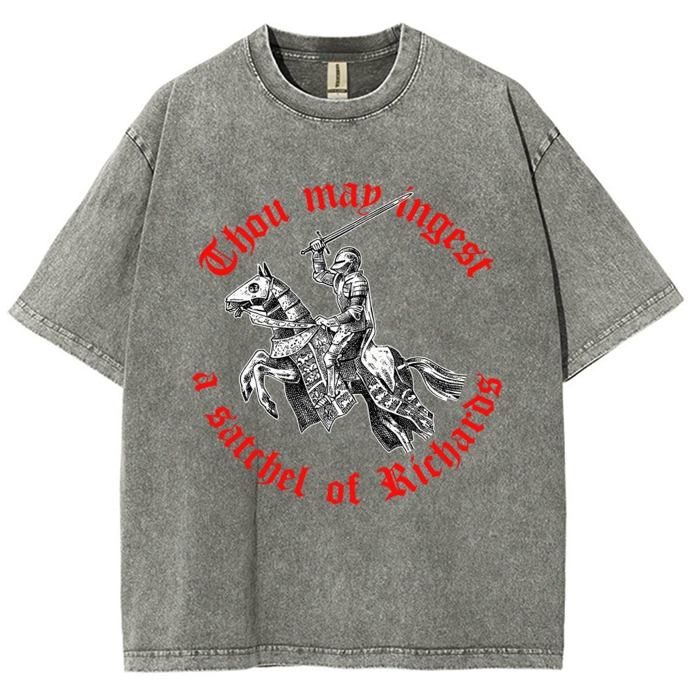 Thou may ingest a satchel of Richards Vintage Distressed T-shirt