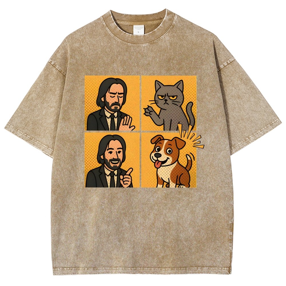Dog Vintage Distressed T-shirt