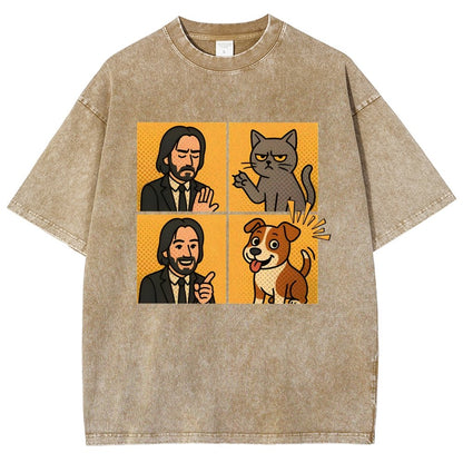 Dog Vintage Distressed T-shirt