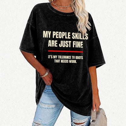 My People Skills Are Fine Vintage Distressed T-shirt