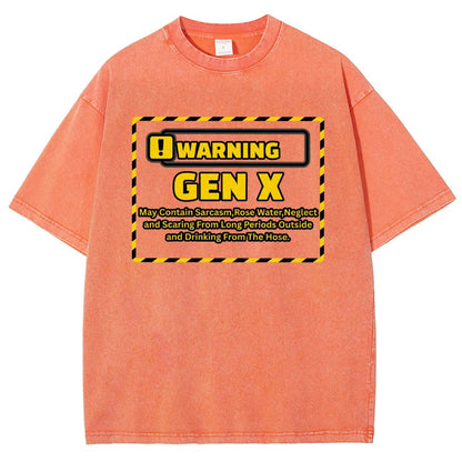 Warning Gen X - Funny Warning Design Vintage Distressed T-shirt