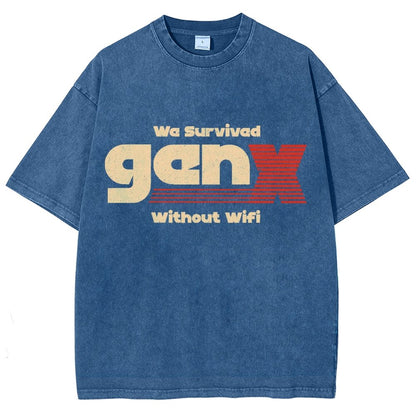 We Survived Without Wifi Vintage Distressed T-shirt