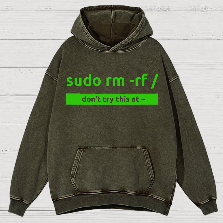 Sudo Linux Programming Command Nerd Vintage Distressed Hoodie