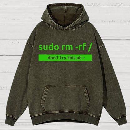 Sudo Linux Programming Command Nerd Vintage Distressed Hoodie