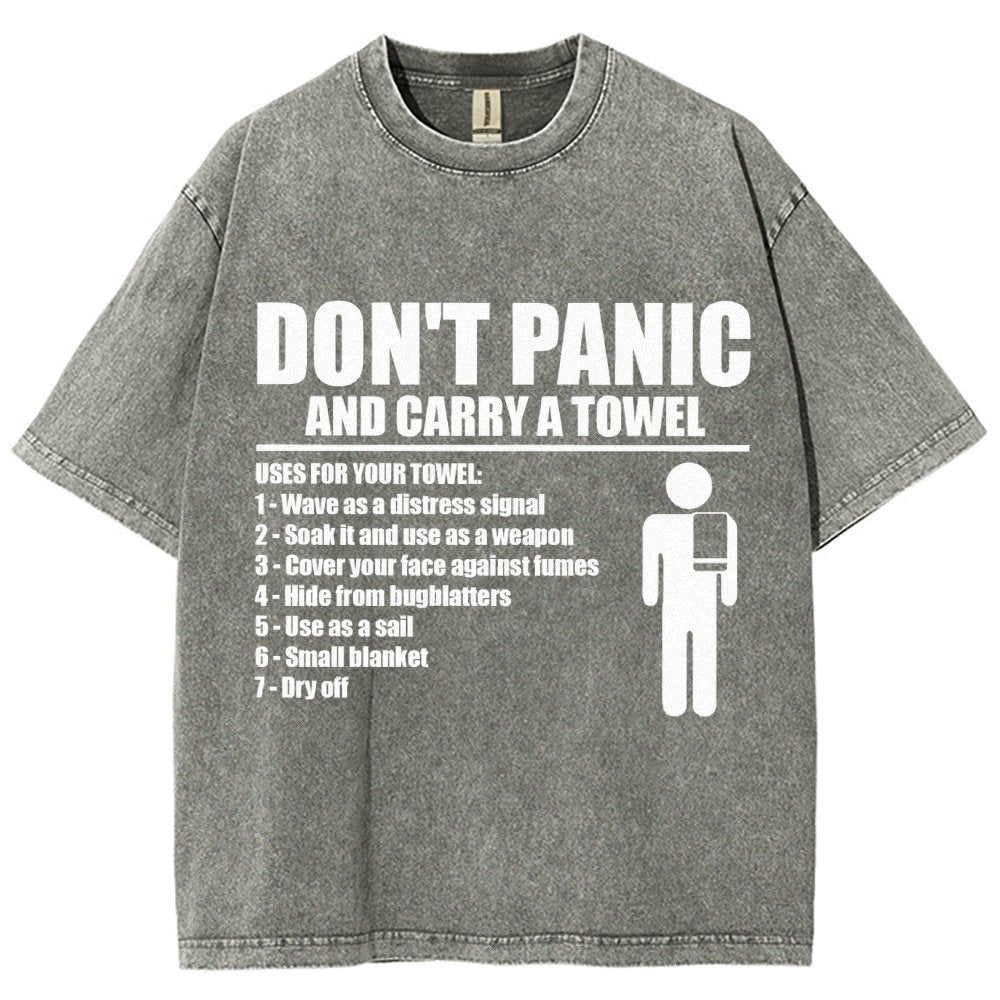 Don't Panic Vintage Distressed T-shirt