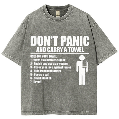 Don't Panic Vintage Distressed T-shirt