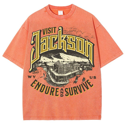 Visit Jackson Vintage Distressed T-shirt