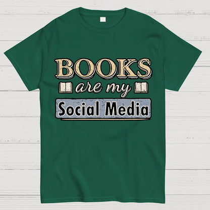 Books Are My Social Media Geek T-Shirt