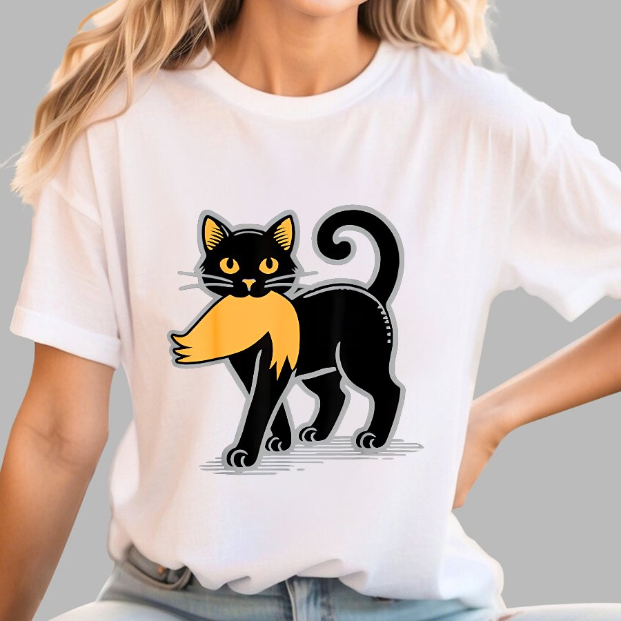 Black Cat Sarcasm Geek T-Shirt