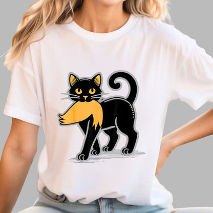 Black Cat Sarcasm Geek T-Shirt
