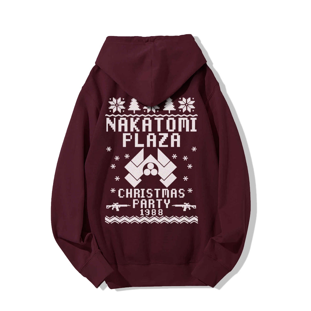 Now I Have a Machine Gun Ho-Ho-Ho Printed Back Unisex Cotton Hoodie