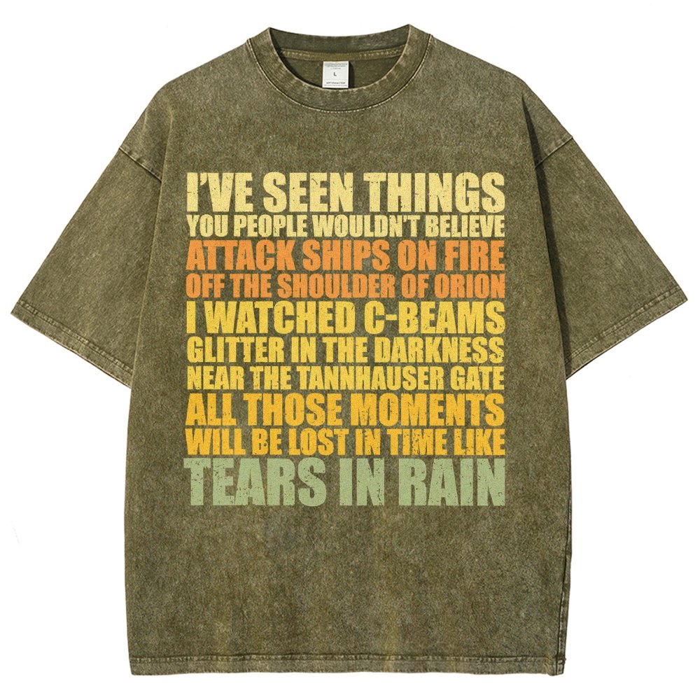 Tears In Rain Vintage Distressed T-shirt
