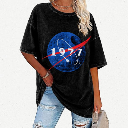 Space Force Origins 1977 Vintage Distressed T-shirt